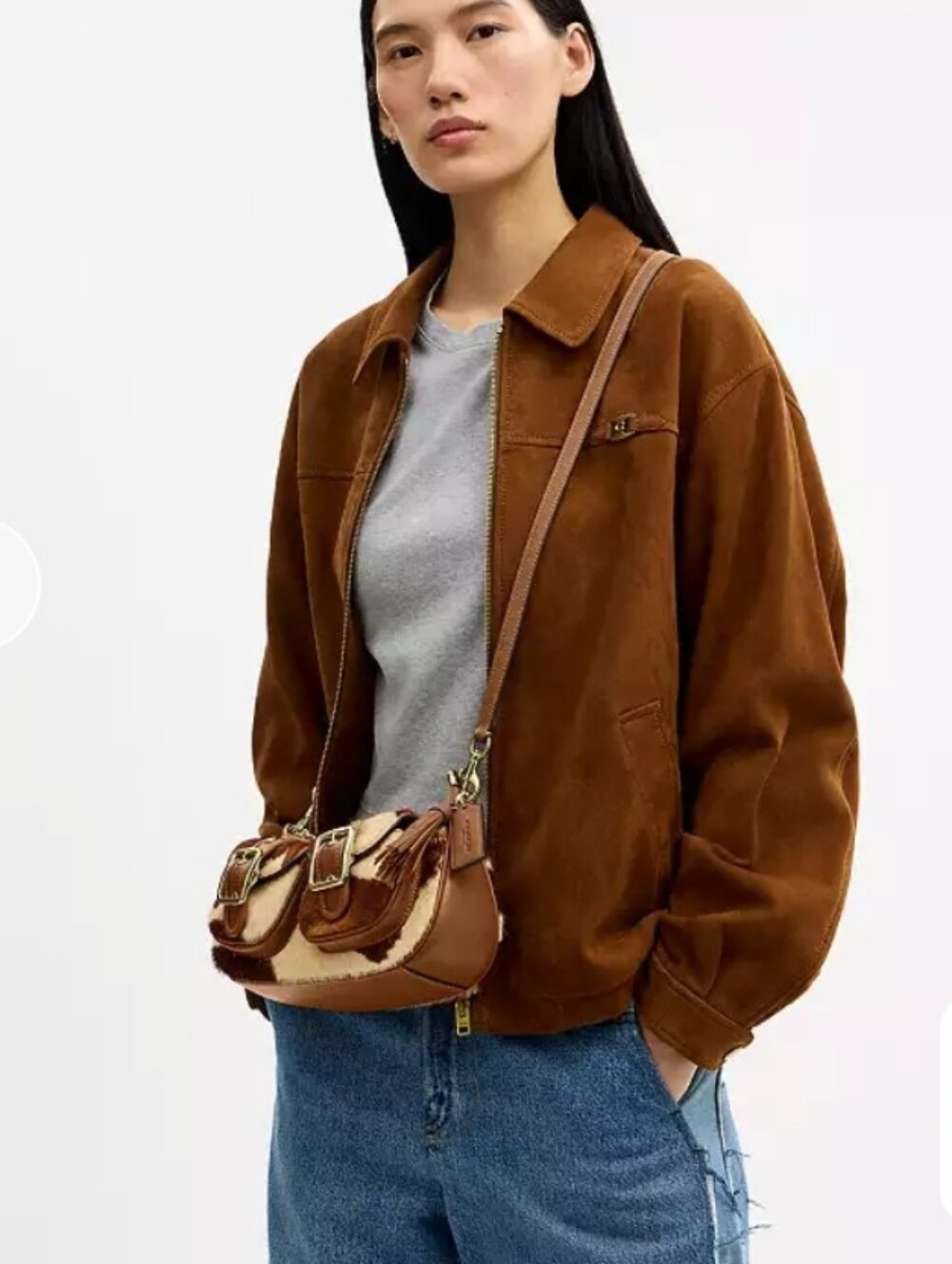 Coach Ashton Shoulder Bag in Gold/Cow Multi Haircalf - Picture 3 of 10